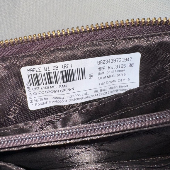Hidesign MAPLE W1 SB (RF) L-ZIP AROUND WALLET - Picture 5 of 7